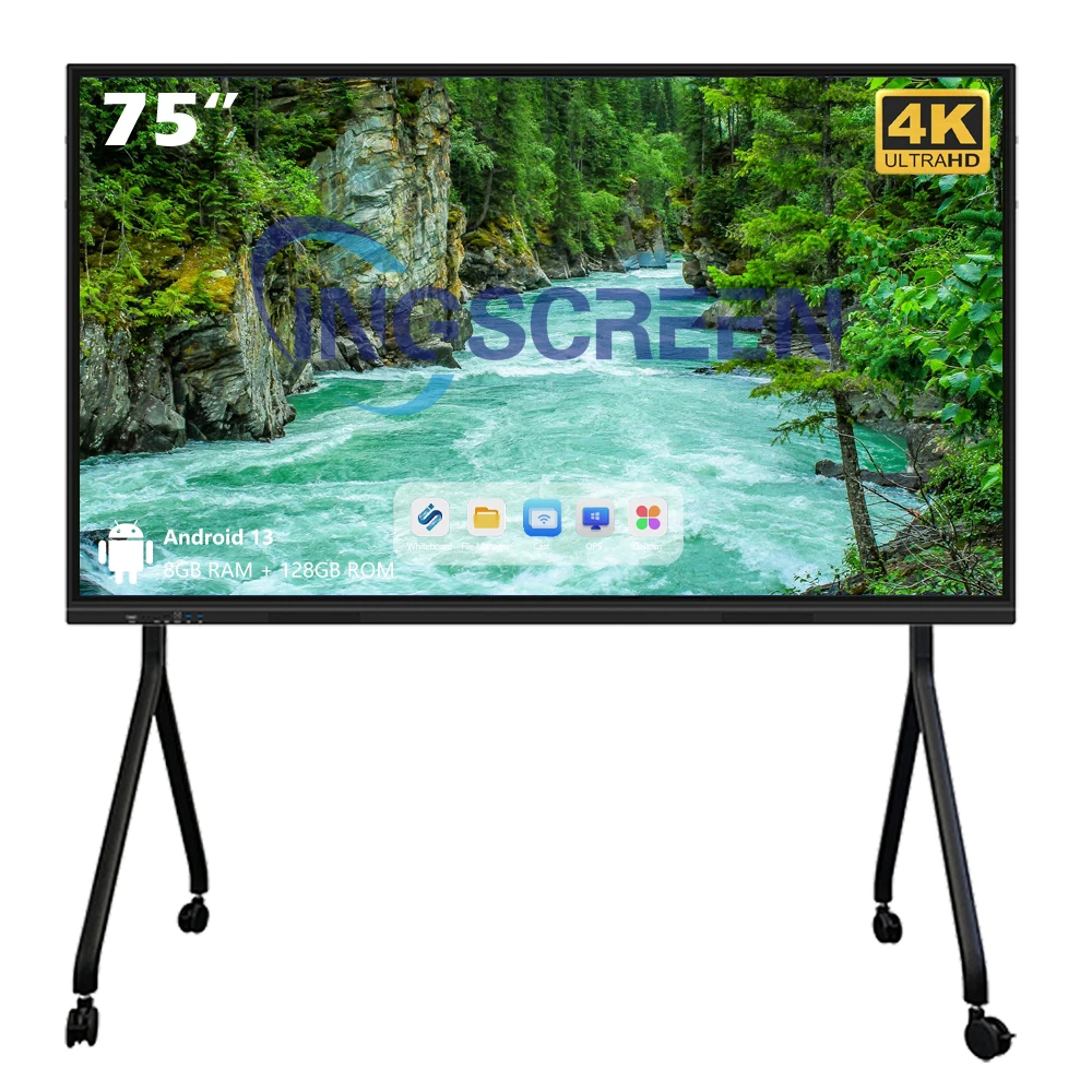 65 75 86 Inch 4K Electronic Smartboards Interactive Classroom Digital Board IR Interactive Whiteboard Smart Boards For Teaching