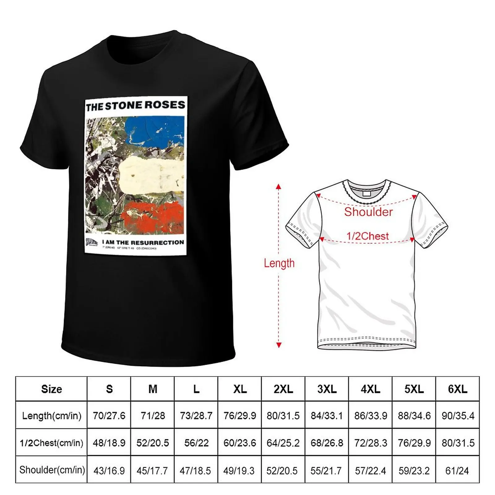 i am the resurrection - stone concert ! T-Shirt Large Size Loose Casual Tee