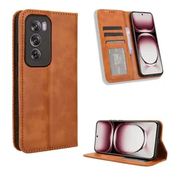 For Oppo Reno12 Pro 5G Case luxurious Leather Retro Magnetic Protect Cover For OPPO Reno 12 Reno12 Pro 5G Phone Bags