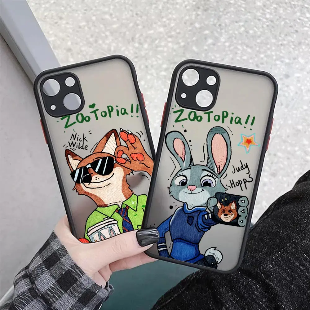 Disney Nick Judy Matte Translucent Case For iPhone 17E 17 16 16E 15 14 13 12 11 Pro Max 17 Air 7 8 Plus XR XS Shockproof Cover view 3