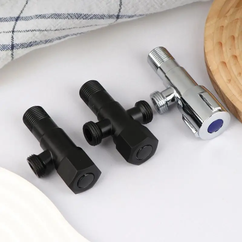 Accesorios de válvula triangular de apertura rápida para baño de acero inoxidable, válvula de ángulo de 2 vías, pulverizador de bidé para baño, piezas de cabezal de ducha de inodoro