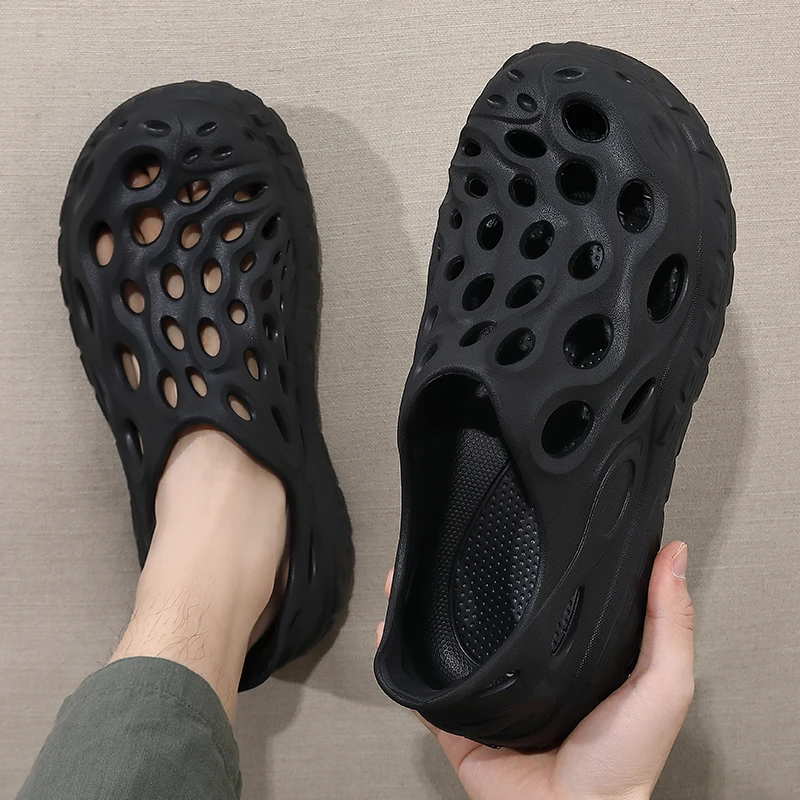 

Men's Summer 2025 New Hole Hole oes Thi Bot Anti-Slip Driving Sports Two-Purpose Slippers Beach Sandals Breathable EVA