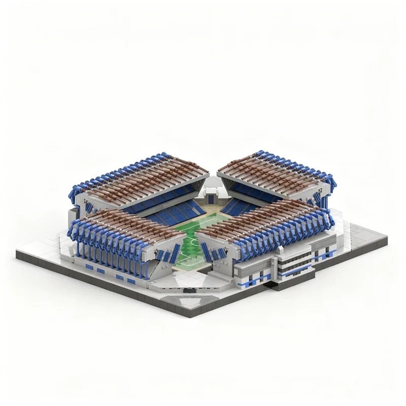 3564 pièces MOC Le modèle de terrain de football sportif, blocs de construction d'architecture, assemblage DIY, éducation créative, idée de cadeau de Noël