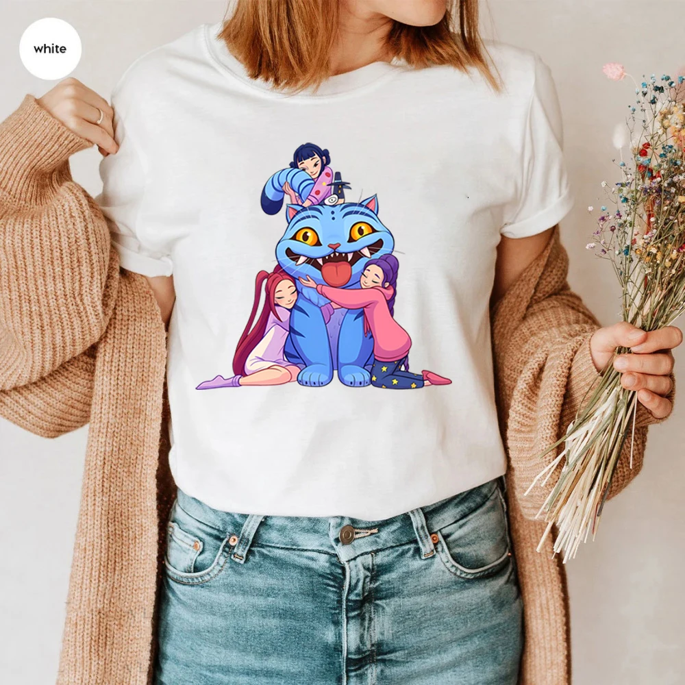 Derpy bleu tigre et Huntrix fille Mira Rumi Joey chemises mignon jeunesse chasseurs de démons T-shirt à la mode à manches courtes Harajuku hauts