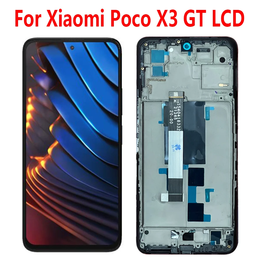 

6.6''Original For Xiaomi Poco X3 GT LCD Display Screen Touch Panel Digitizer Replacement Parts For Xiaomi Poco X3 GT With Frame