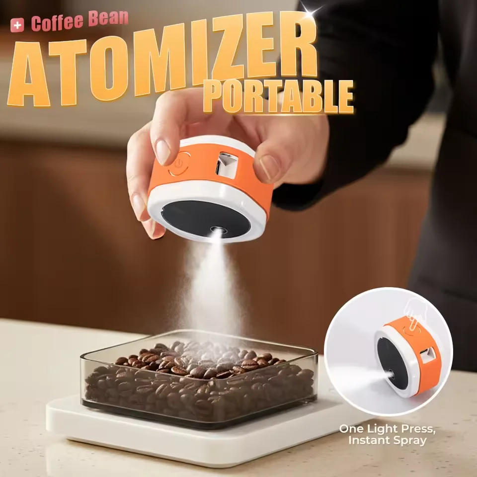 30ml Portable Nano Atomizer with Magnetic Base Coffee Bean Sprayer Auto Electric Espresso Sprayer For Reduce Coffee Power Static