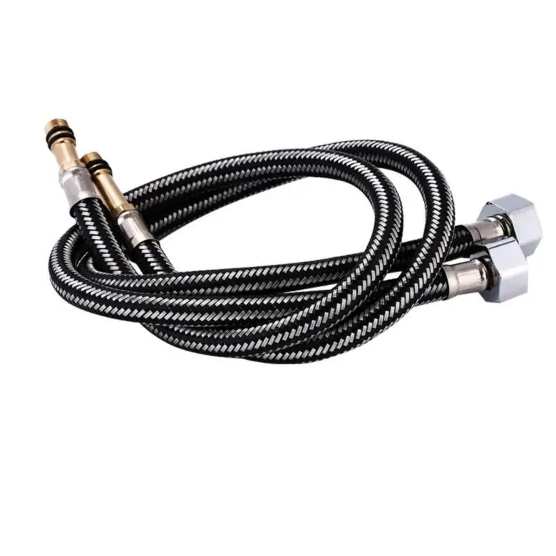 

2 шт. плетеный шланг для крана из нержавеющей стали для внутреннего и наружного использования, впускная труба для холодной и