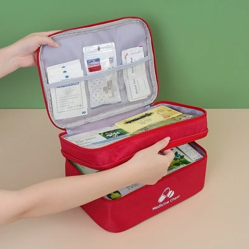 Large Capacity Medicine Bag Travel Portable Medical Bag Home Medicine Storage Bag Set Portable Outdoor First Aid Kit 1pc