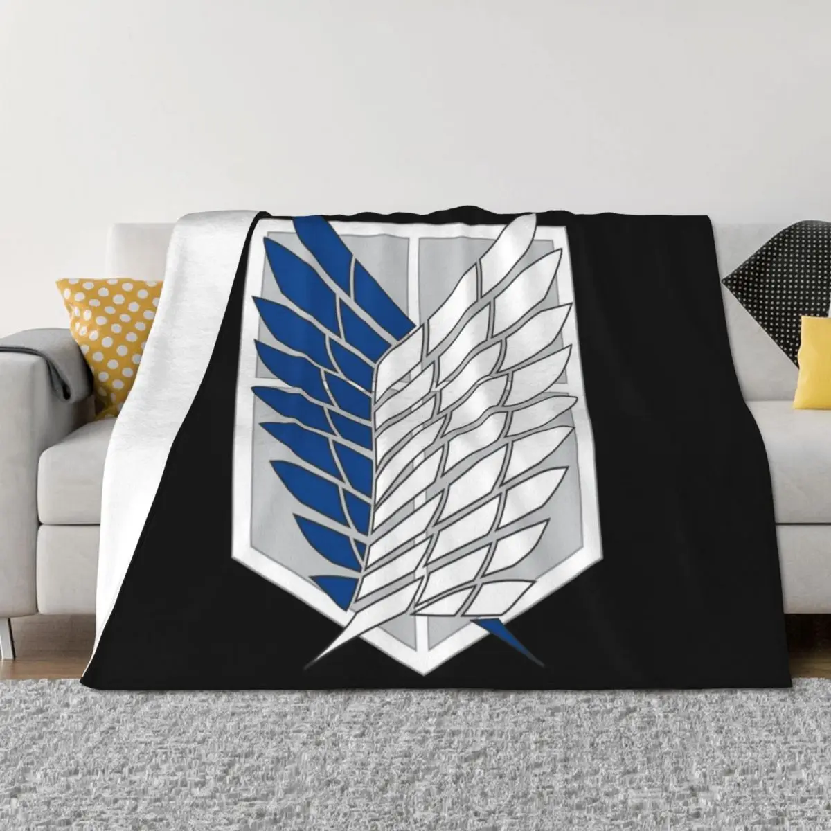 

Scout Regiment Shield Zipped Hoodie Throw Blanket Stuffeds Picnic Luxury St Blankets