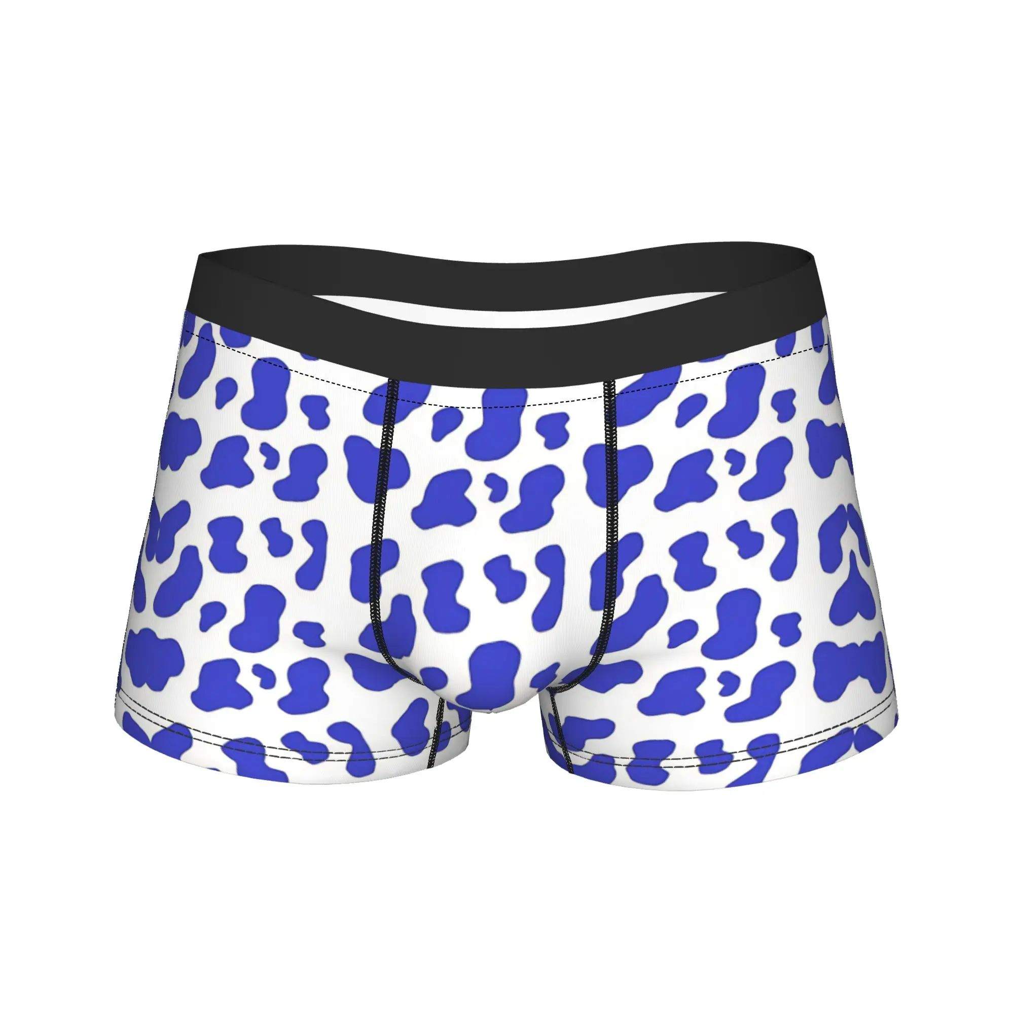 

Blue Cow Pattern Underwear Cow Man Panties Custom Comfortable Boxershorts Trenky Shorts Briefs Plus Size 2XL