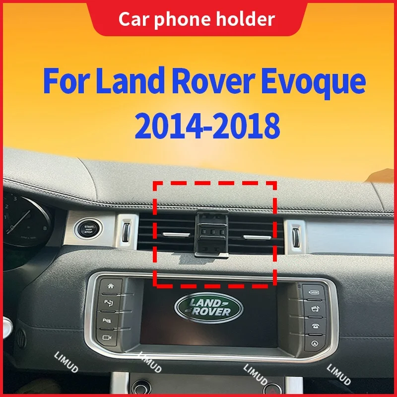 Car Phone Holder For Land Rover Evoque 2014 2015-2018 Mobile Phone Mounts Car Wireless Charging Special Fixed Base Accessories