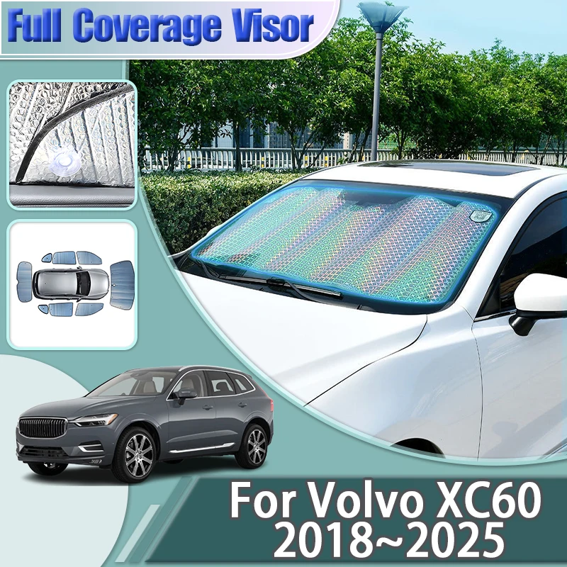 

For Volvo XC60 Visors 2018~2025 Auto Full Coverage Sunshades Sunscreen Sunshades Window UV Protection Sun Visors Car Accessories