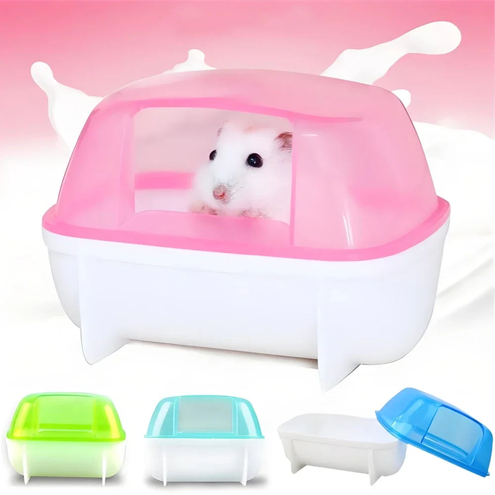 Baño para hámster, oso dorado, hámster, ratón, Gerbille, jaula para inodoro para mascotas, baño, sala de arena, casa, casa de baño para mascotas pequeñas, suministros para mascotas