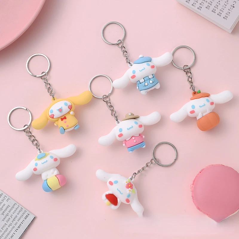 Sanrio Cartoon Anime Keychain Pendant Cinnamoroll Keychain Kawaii Bag Decoration Children's Gift Festival Small Gift