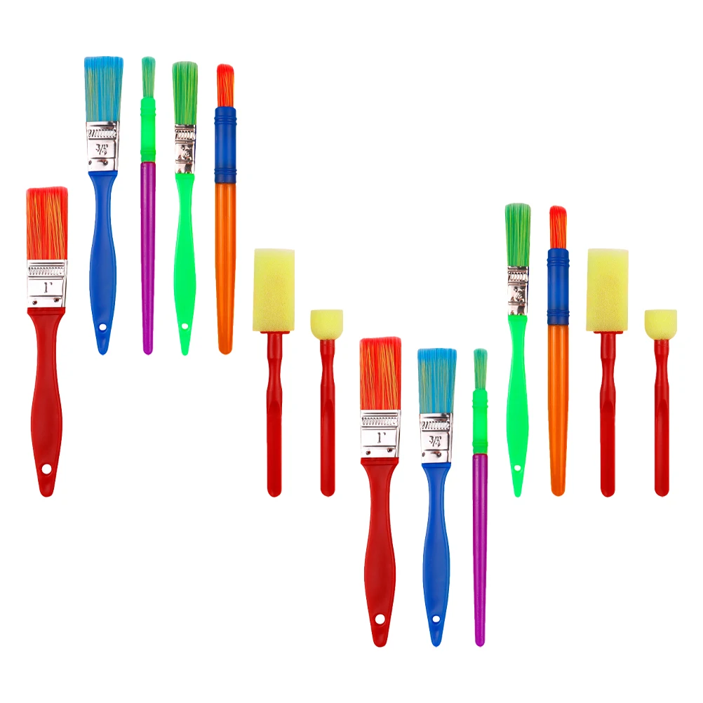 

14 Pcs Oil Paintbrush Tool Student Doodling Painting Sponge Watercolor Brushes