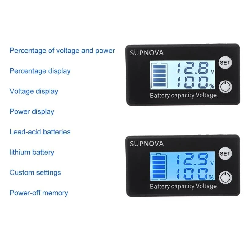 Y1AD for DC 7-68V Acid Lithium LiFePO4 Ternary Lithium Battery Monitor G