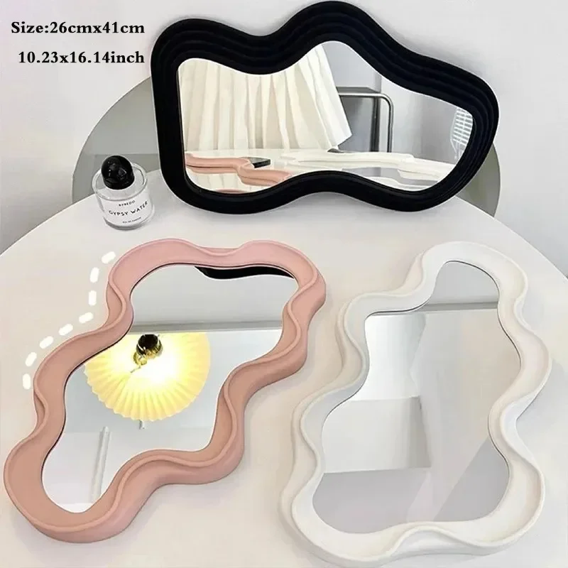 Cloud-Shaped Standing Mirror, Bathroom Desk, Korean Hairdressing Mirror, Wall Mirror, House Bedroom Decor