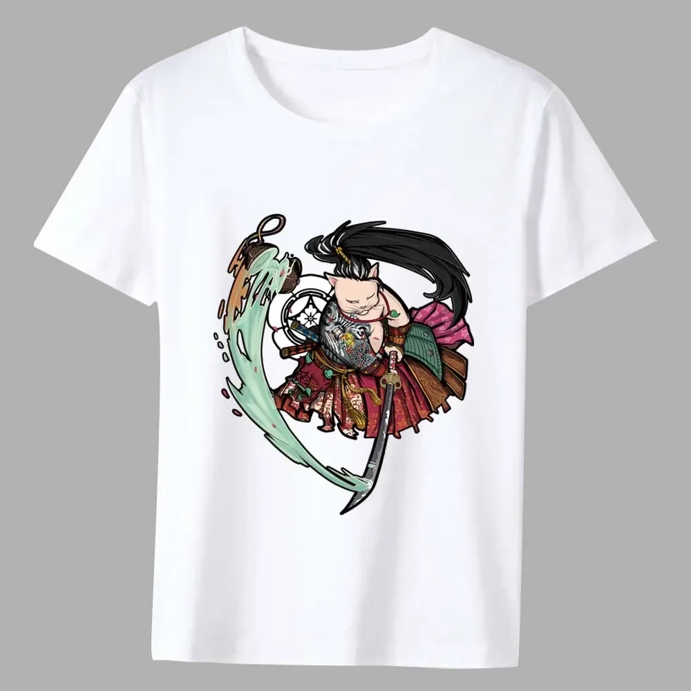 Men's Printed T-shirt New Shirt Slim-fit Cartoon ese Comic Samurai Series Men's Short Sleeve T-shirt Classic O-neck Top