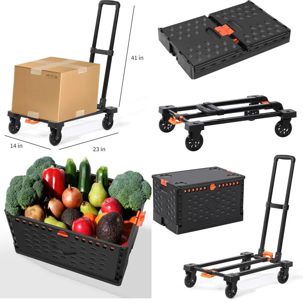 

Складной ящик и складной ручной тележки — легкая тележка на колесиках для хранения и транспортировки