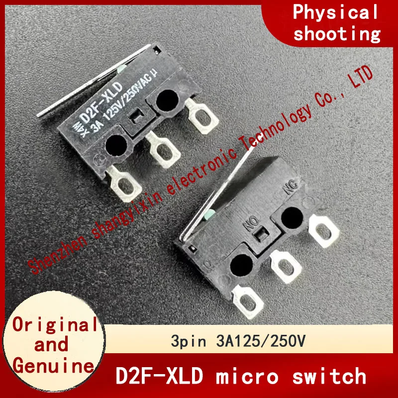 

D2F-XLD Microswitch 3 Pin with handle travel limit Light contact reset mouse button 3A125/250V