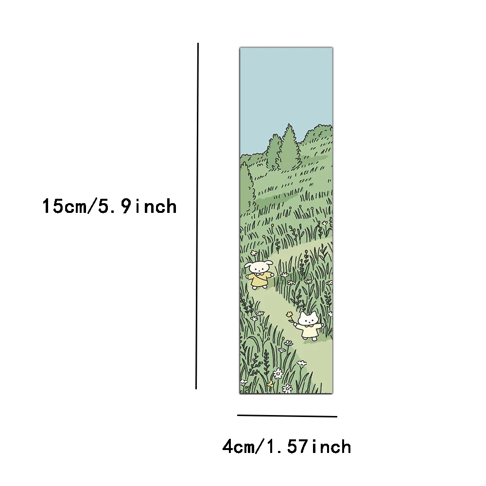 30PCS Cartoon Little Bear Dog Bookmark Exquisite Fresh Scene Cute Decoration Reading Book Label Card