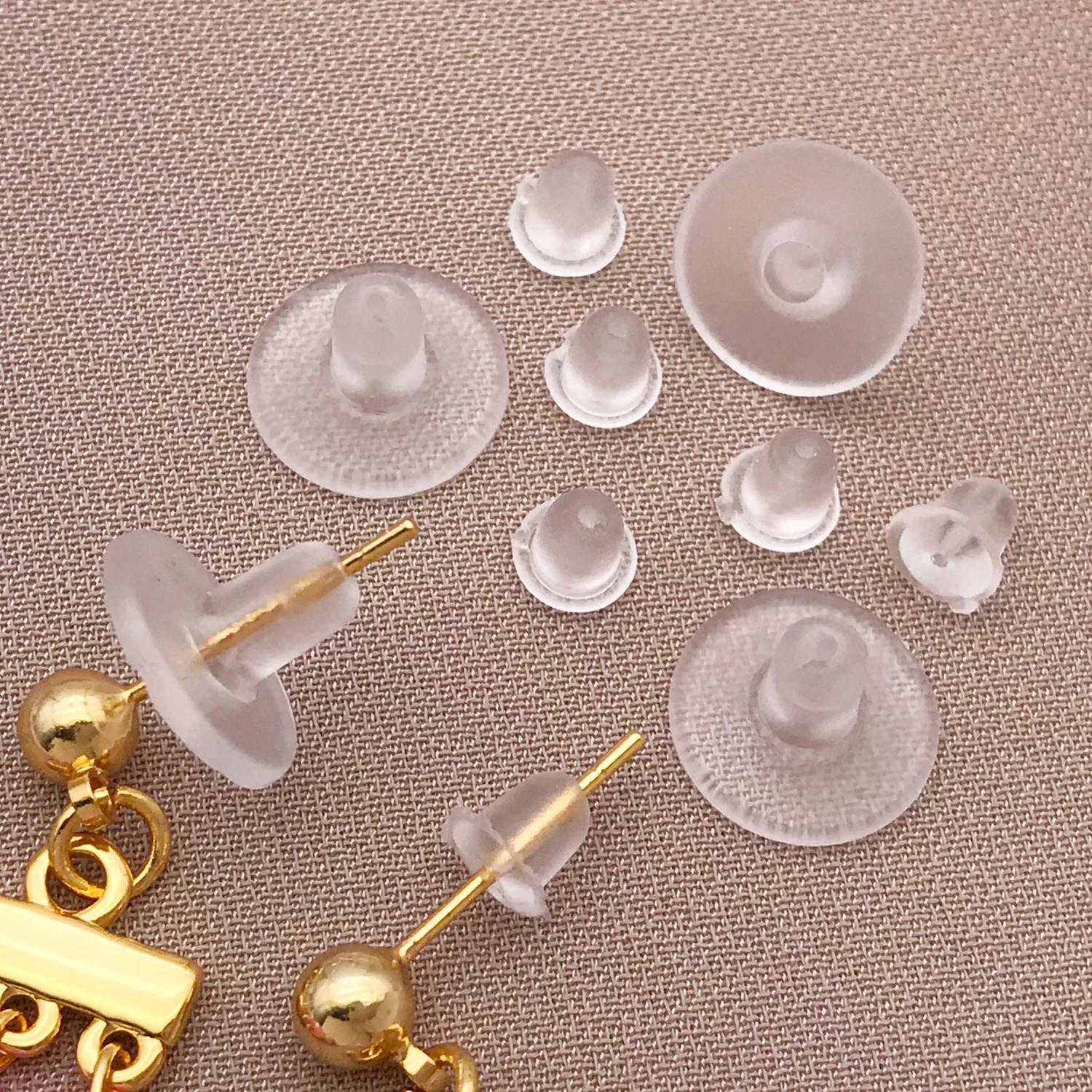 100/300/500pcs/lot Silicone Earring Stoppers Comfortable Ear Studs Back Closure Clear Earrings Closures for Women and Girls
