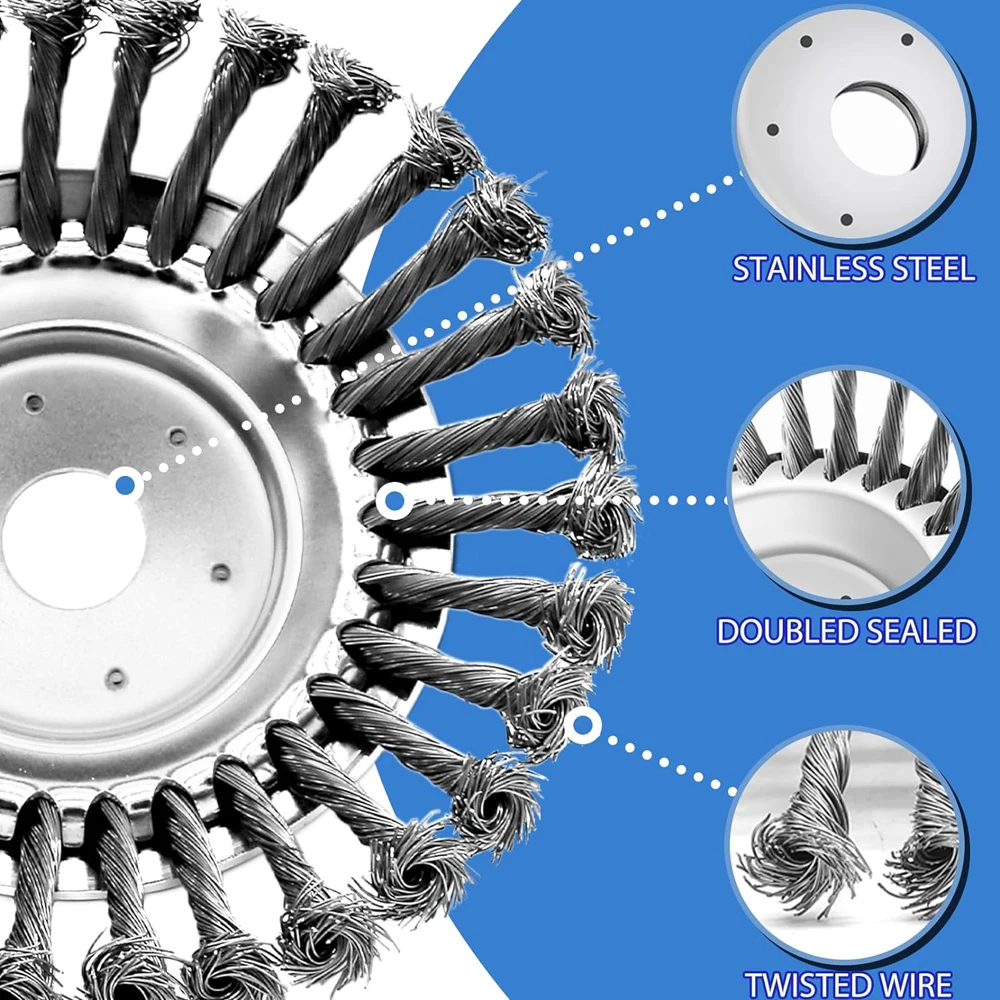 Imagem -04 - Atualizar Erva Daninha Escova Cortador Cabeça Universal Grama Trimmer Cabeça Aço Fio Roda Disco Jardim Cortador de Grama 8