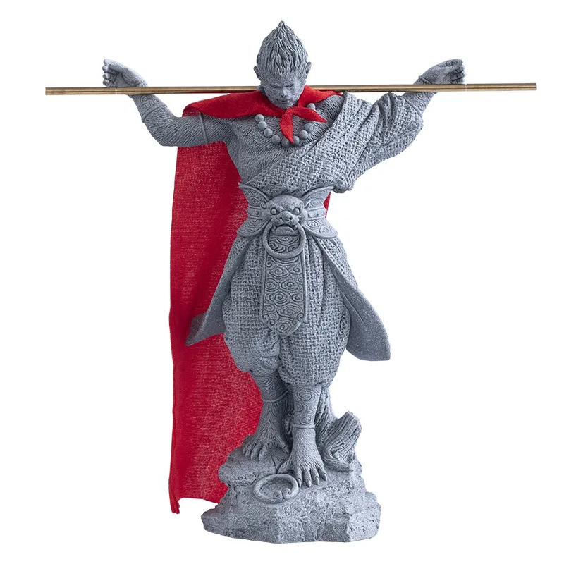 1PC Fighting and defeating Buddha Qi Tian, ​​Sun Wukong ornaments, home entrance, desktop decoration  fish tank landscaping