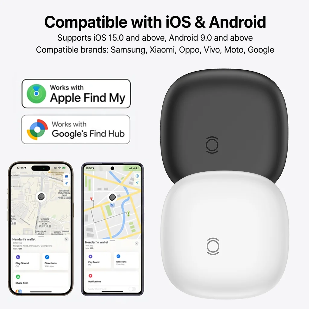 Bluetooth Tracker Smart Tag Air Tags Dual System for Android Or iOS Work with Find My App Google Find My App Item Finder Locator