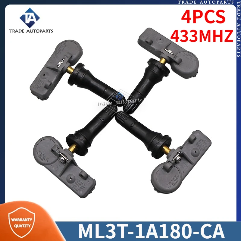 

4PCS Tire Sensor ML3T-1A180-CA For 2020-2023 Ford F150 2021-2025 Lincoln Navigator TPMS Tyre Pressure Monitor System ML3Z1A189D