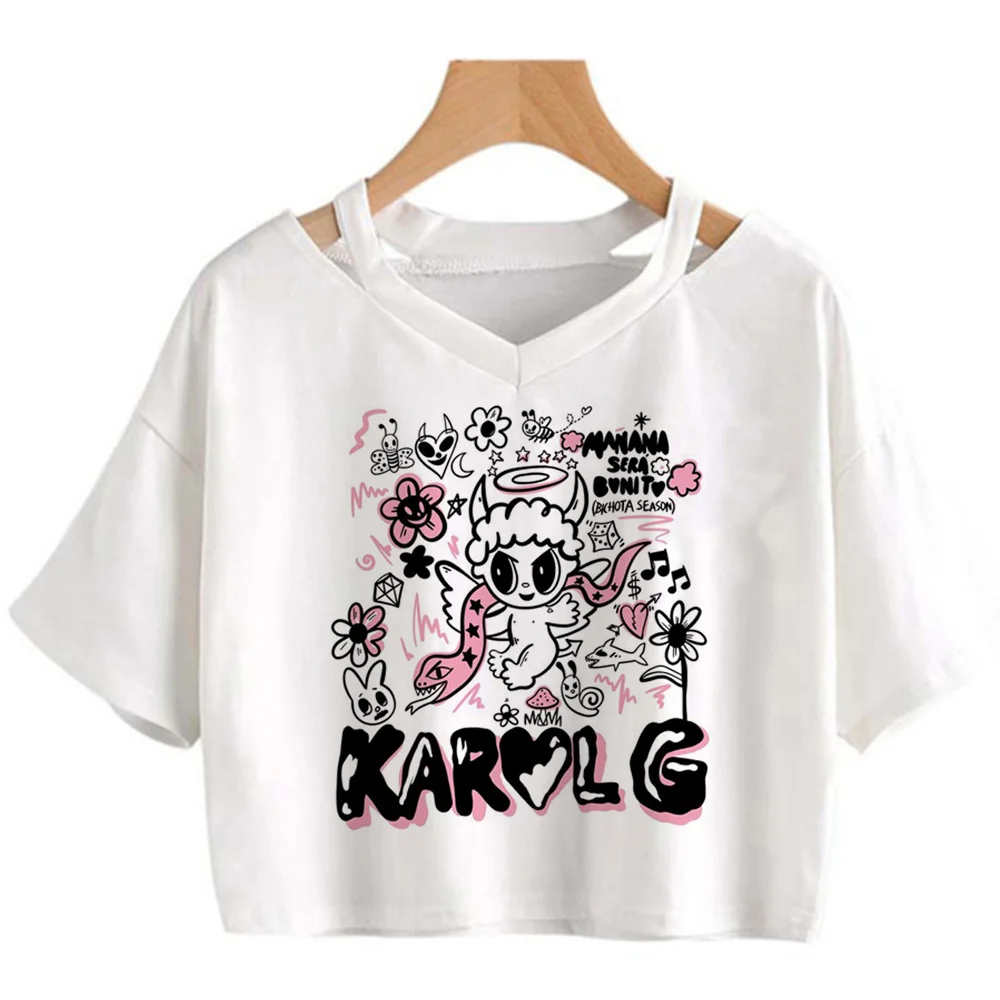 Karol g graphic  goth fairy grunge  crop top Woman trashy kawai goth 90s cropped