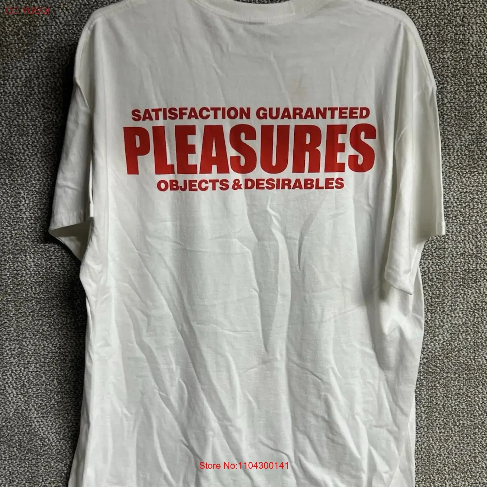 Pleasures Staff Mens Pocket T Shirt White Red Sz Xl NWT Spell Out Street vintage Washed Stretched Soft Unisex Slightly homme