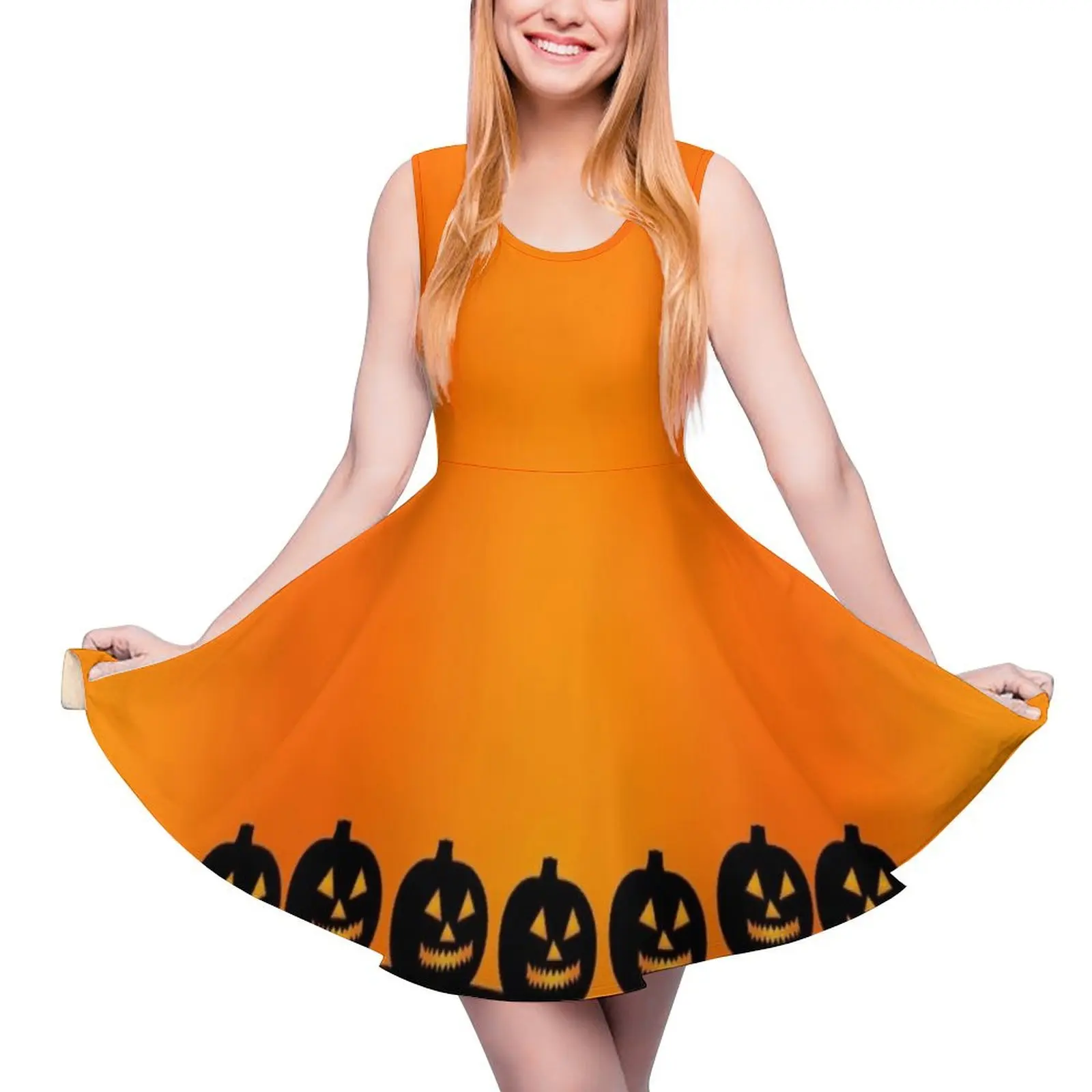 

Jack-O"-Lanterns Sleeveless Dress Cocktail of dresses womans clothing long dress women Female dress