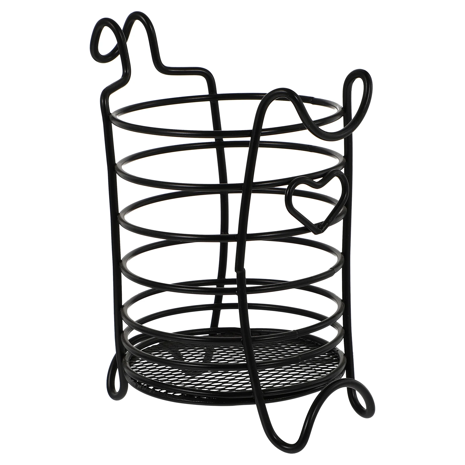 

Iron Pen Storage Holder Desk ganizer Black Multipurpose Stationery Case Pencil Container Office Supply