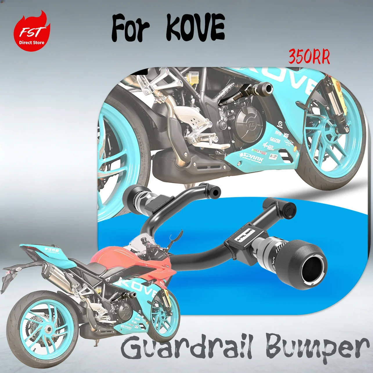 For KOVE 350RR Crash Bar Bumper Heracles Anti-Fall Sliders Motorcycle Racing Guard Modified Parts