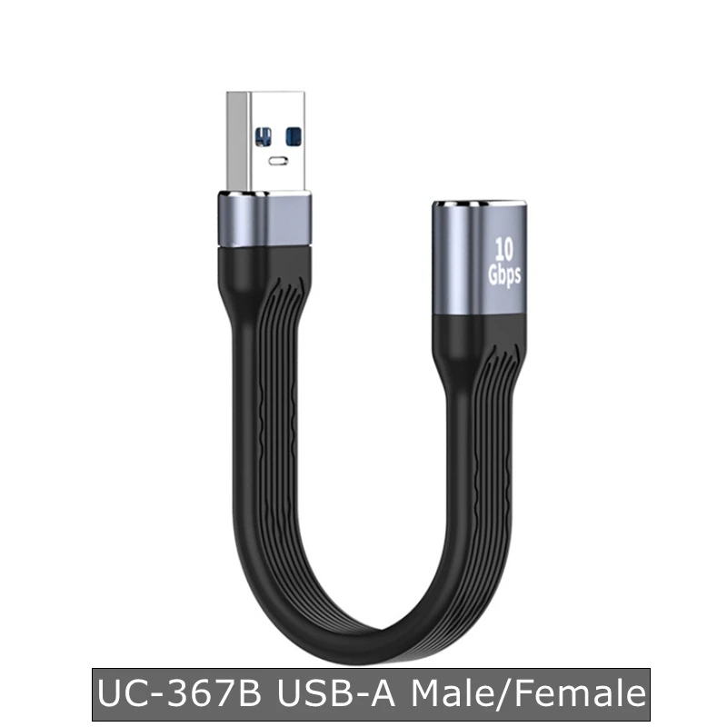 USB3.1 to Type C 10Gbps Gen2 OTG Date Cable Male to Female Data USB C charge Cord for PC TV Hard Disk Extension Short Cable 13cm