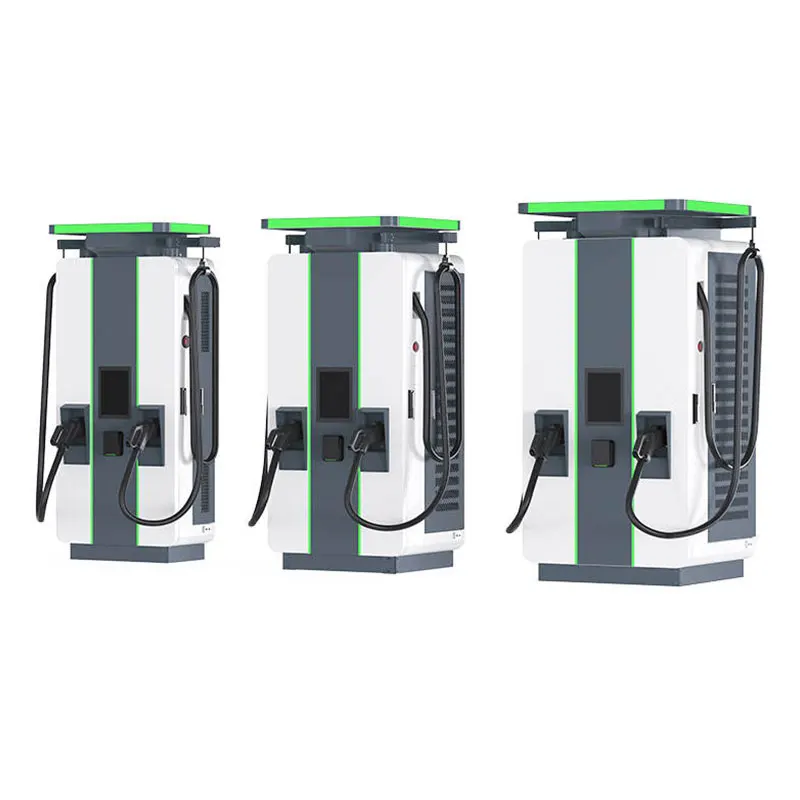 60KW Floor-Mounted Duel Gun Evse Commercial CCS1/CCS2/CHAdeMO/GB/T DC Electric Vehicle Dc Charger Fast Ev Charging Station