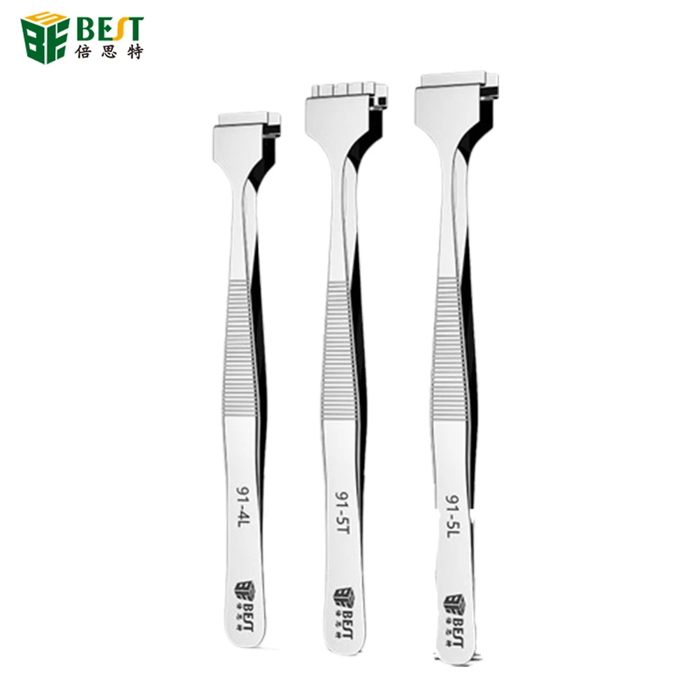 

1Piece Wafer Tweezers Wide Mouth Stainless Steel Tweezers For Pick Up Electronic Components Wafer Piece