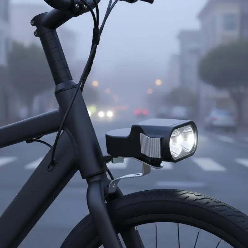 Electric Bicycle Front Light 36V 48V 60V E-Bike Headlight Waterproof LED Electric Scooter Flashlight Horn Front Lamp Accessories