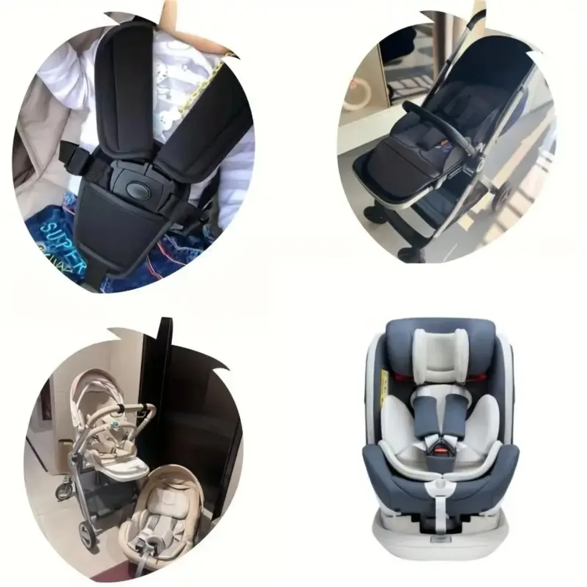 Baby Car Seat Belt Pads Universal Stroller Shoulder Strap Covers Prevent strangulation Soft Pram Safety Harness Cushions Guards view 3