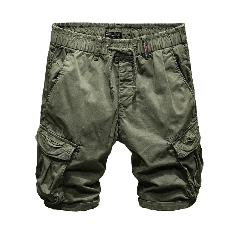 Spodenki robocze dla mężczyzn2024Lato Luźne spodenki sportowe z wieloma kieszeniami American Outdoor Beach Mountaineering Leisure Sports Shorts