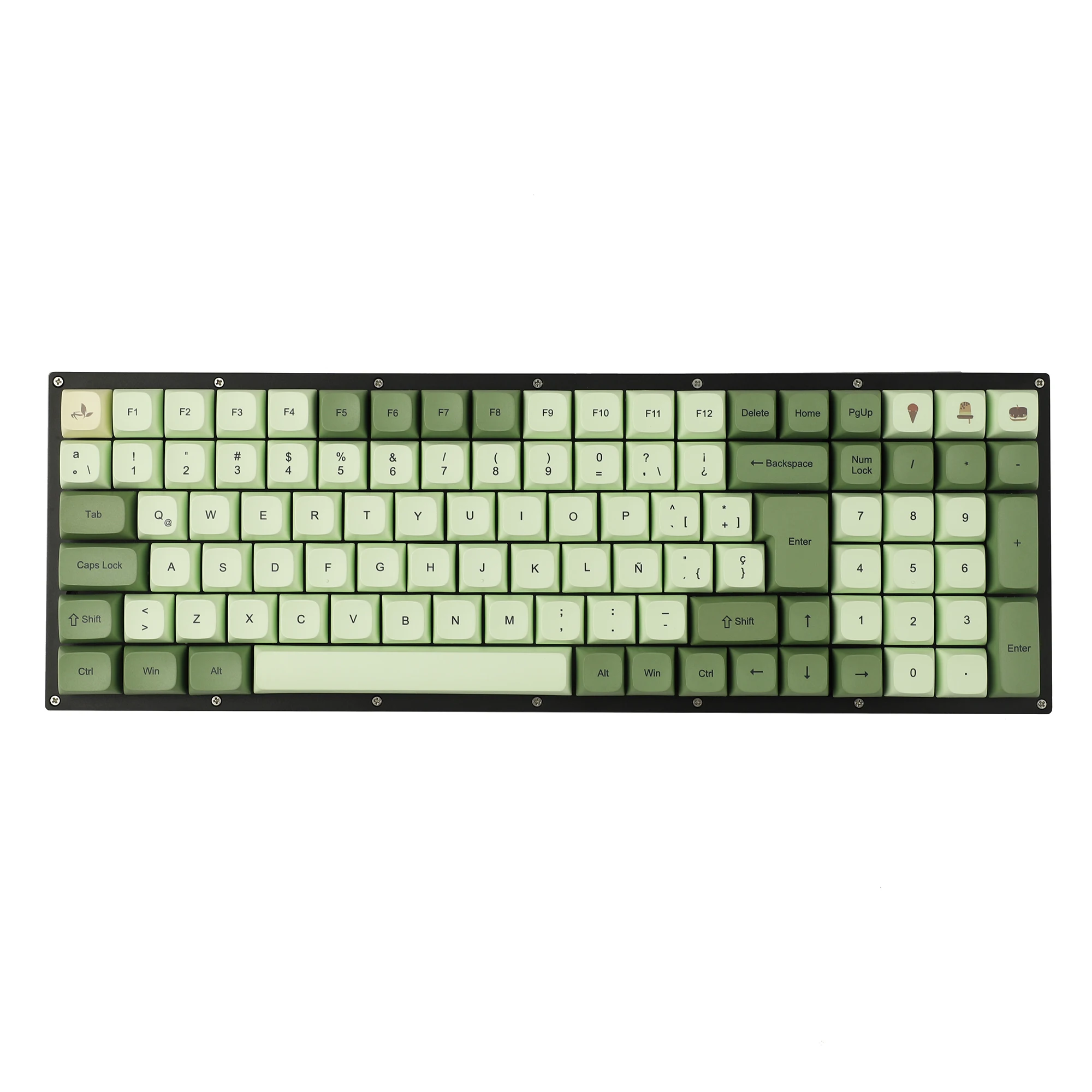 Matcha Dye Sub ZDA PBT Keycap XDA V2 German French Spain ISO Keycaps For MX Keyboard 104 87 61 96 KBD75 80 GK64 68 Keychron