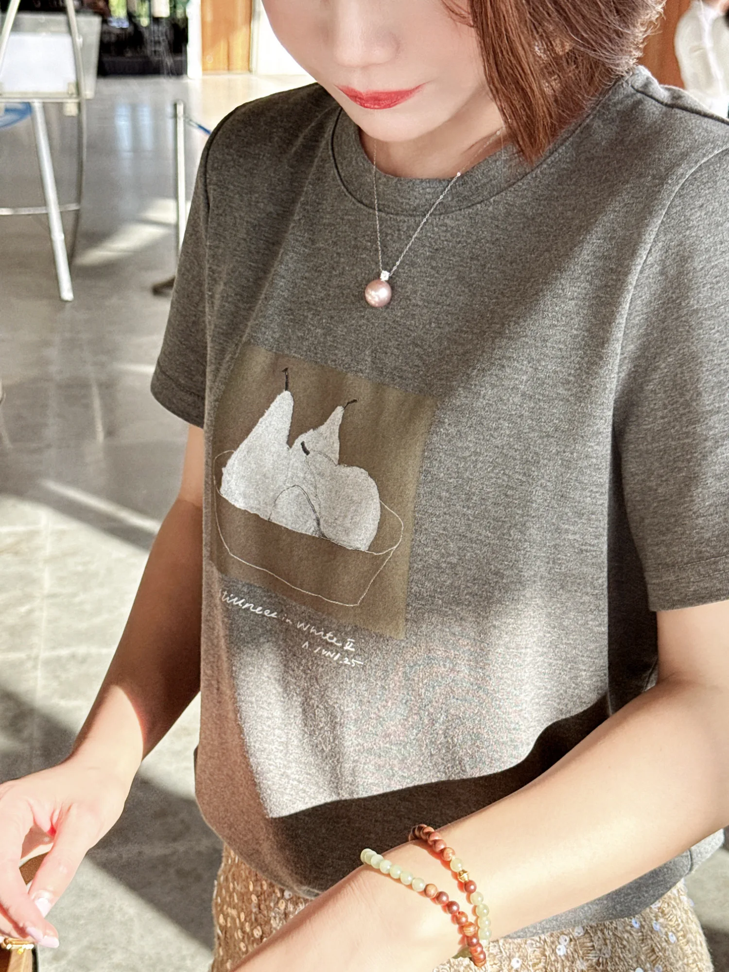 

Повседневная женская футболка с коротким рукавом и принтом, летняя новинка Y3302, хлопковая футболка стандартной длины с круглым вырезом, удобная посадка