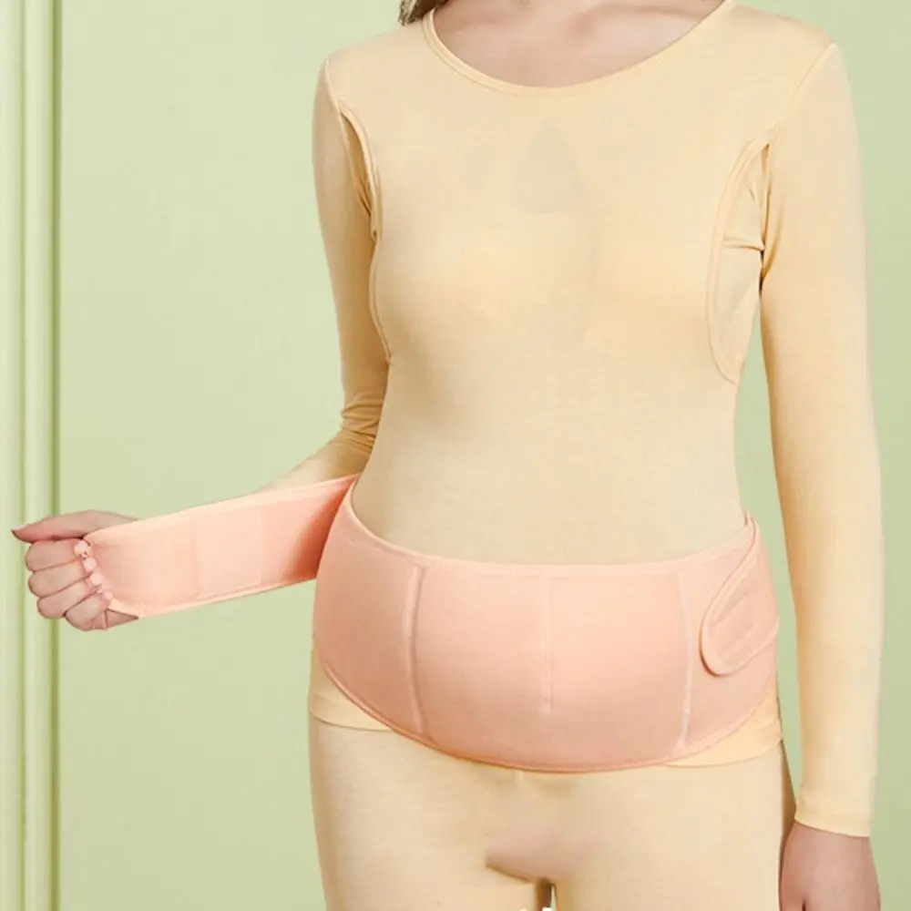 Cintura di supporto per maternità in vita regolabile Design curvo traspirante Fasce per pancia premaman Elastico incrociato sul retro