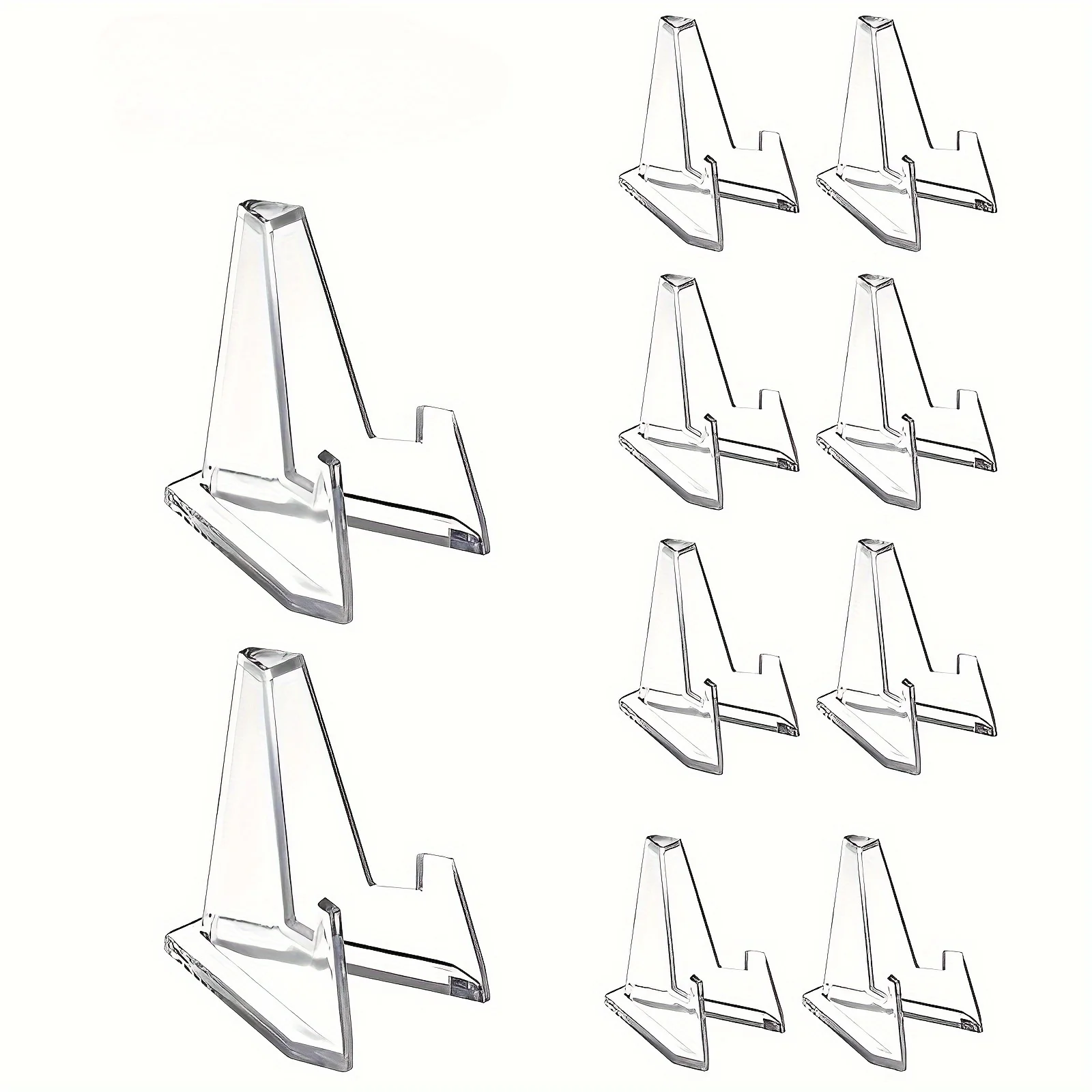 5pcs Acrylic Display Stands | Multifunctional Holders for Collectibles, Artworks, Photos, Business Cards, Souvenirs, Medals