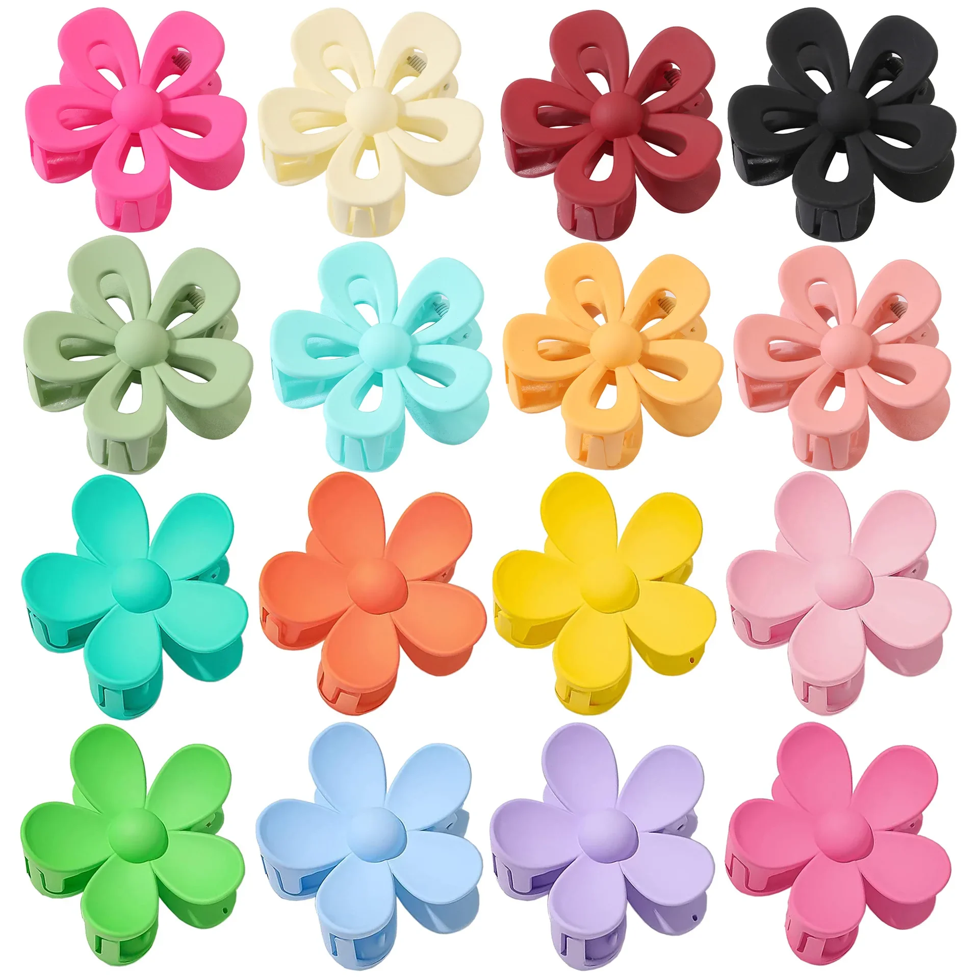 

1Pcs Fashion Sweet Hollow Out Flower Acrylic Hair Clip Women Hair Claws Crab Clamp Barrettes Hawaiian Hair Accessories for Women