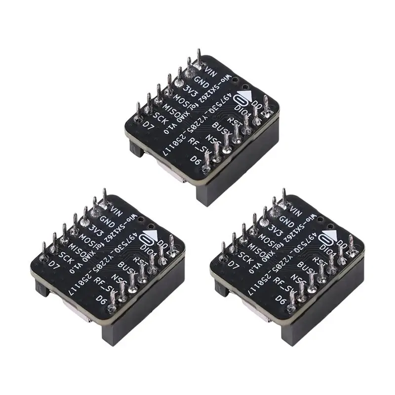 For XIAO Series Compatible Wio-SX1262 Lora Module SX1262 3PCS 868Mhz/915Mhz Dual Frequency Development Boards