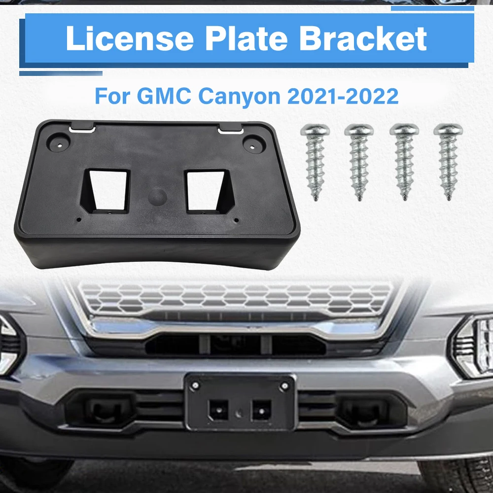 

Car Front Bumper License Plate Frame Mounting Bracket Holder Accessories For GMC Canyon 2021-2022 GM1068214 84461482