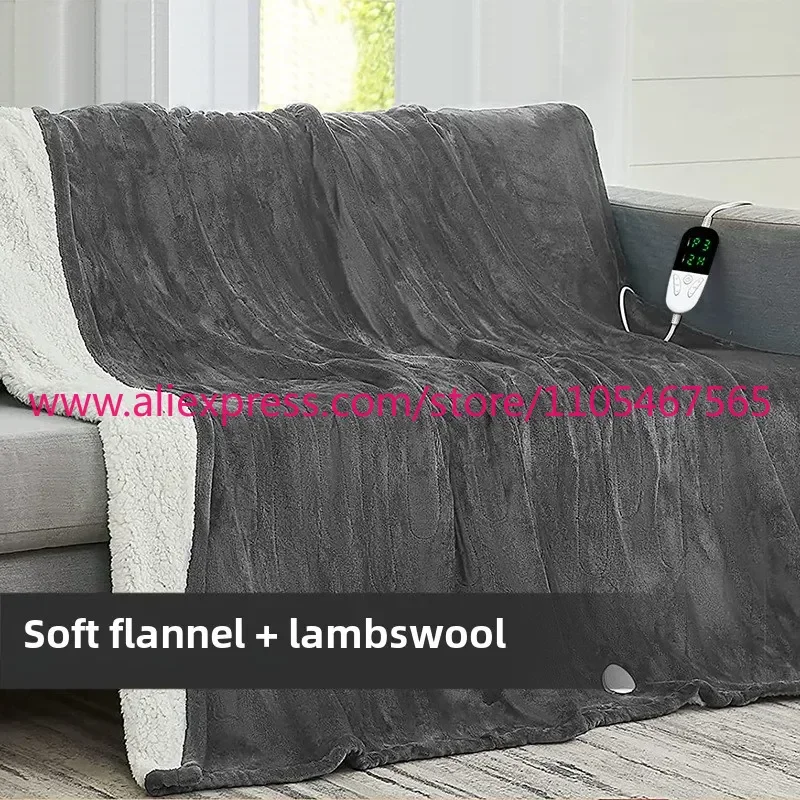 1PCS Electric Blanket Flannel Blanket Mattress Winter Machine Washable Double Layer Temperature Control Warmer Heated Throw