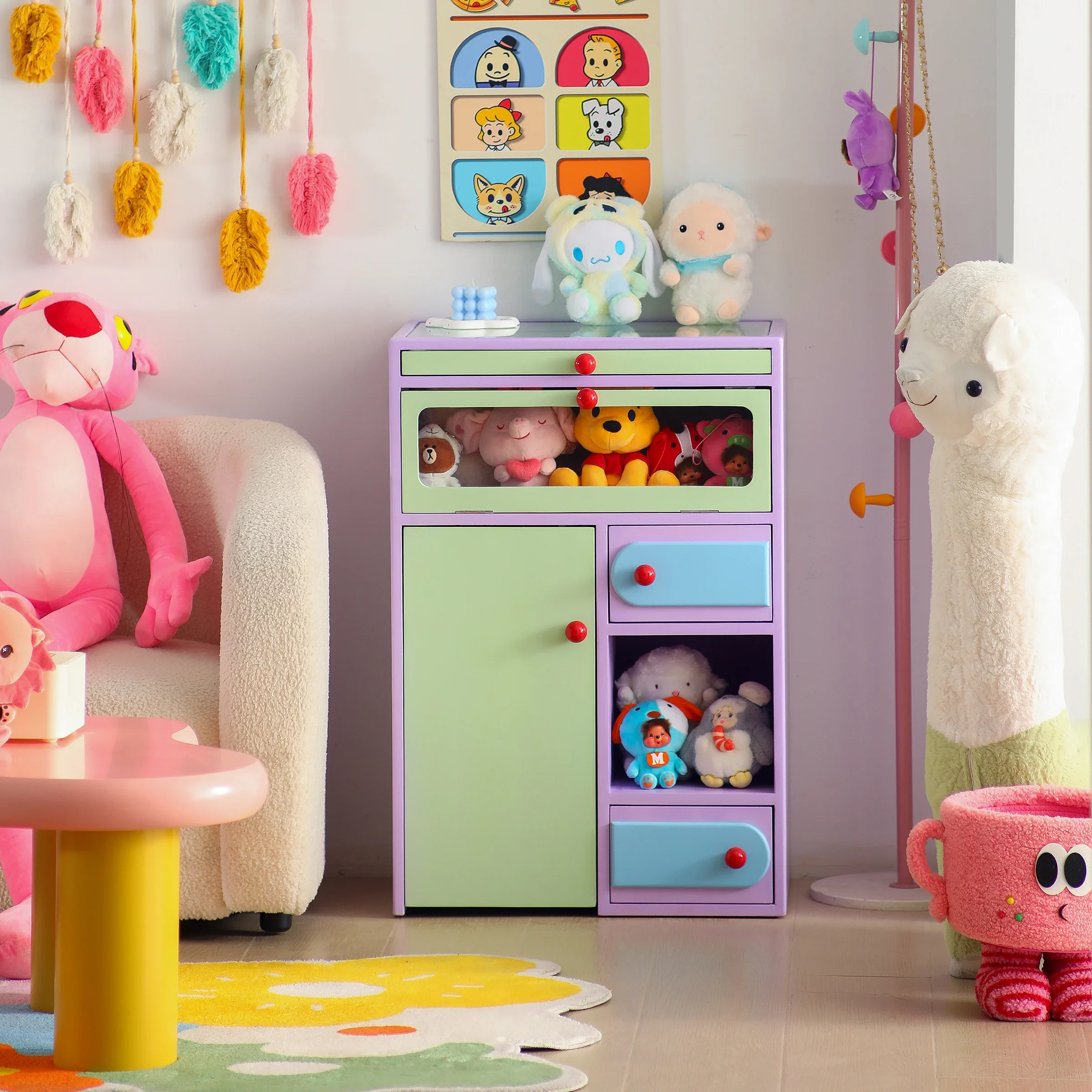 Floor-to-ceiling visual display cabinet Living room decorative locker